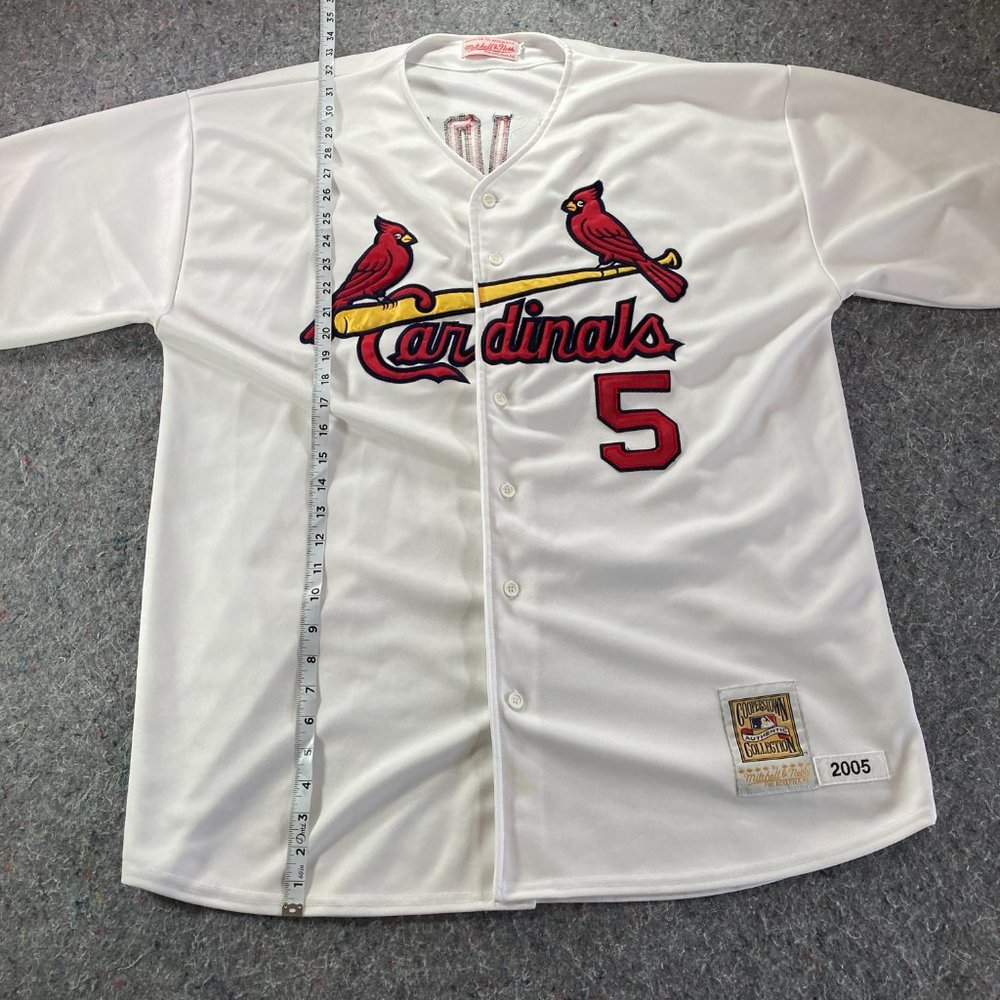 Mitchell & Ness Baseball Jersey Shirt Mens Adult 56 White St. Louis Cardinals - Picture 6 of 12
